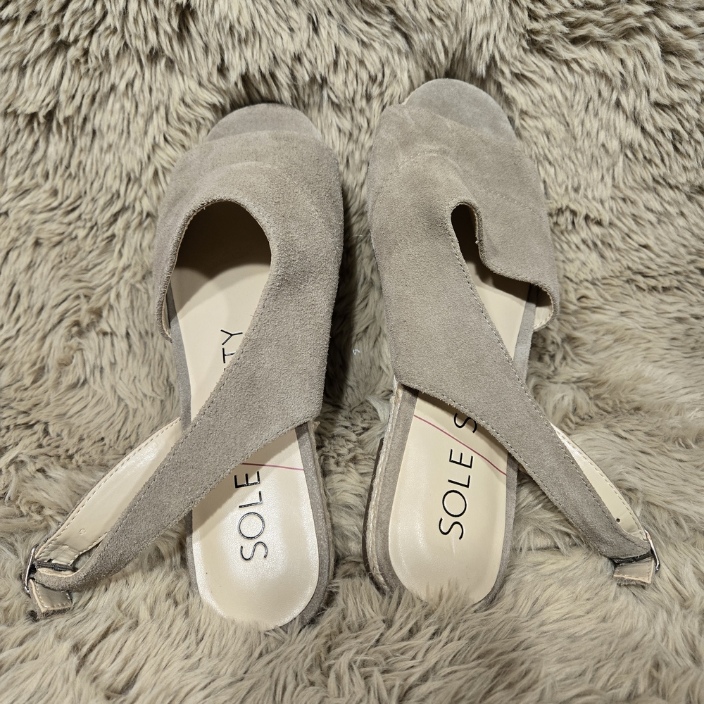 Sole Society Women's Tan Suede Sandals SZ 9